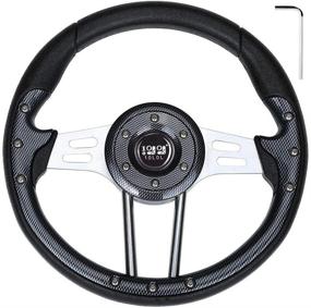 img 4 attached to 🏌️ Golf Cart Steering Wheel – Premium World 9.99 Mall Universal Fit for EZGO, Club Car, and Yamaha (Sliver)