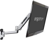 🖥️ ergotron lx sit-stand single monitor arm: vesa wall mount for 42 inch monitors, 7-25 lbs, polished aluminum - product highlights logo