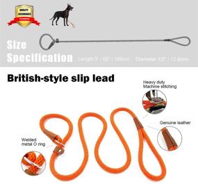 img 1 attached to 🐾 Lynxking Dog Leash: Heavy-Duty Slip Rope Lead for Effective Training & No Pull Control - Ideal for Medium, Large, and Small Dogs