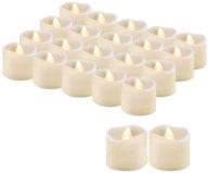 🕯️ amagic 24 pack led tea lights battery operated flameless candles with timer, flickering tealights for mother's day gifts, 6-hour timer function, 1.4 x 1.25 inch, warm white, wave open logo