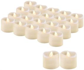 img 4 attached to 🕯️ AMAGIC 24 Pack LED Tea Lights Battery Operated Flameless Candles with Timer, Flickering TeaLights for Mother's Day Gifts, 6-Hour Timer Function, 1.4 x 1.25 Inch, Warm White, Wave Open