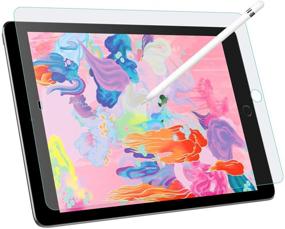 img 4 attached to MoKo Clear Paper-Like Screen Protector for iPad 9.7 2018 / iPad Pro 9.7 2016 - Write, Draw, and Sketch with Apple Pencil - Paper-Like Texture for iPad 9.7 2018 / iPad Pro 9.7 2016 - Clear