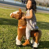 🐴 ponycycle u424—plush brown horse toy for ages 4-9, classic u series, ride on & walkable animal logo