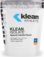 🥛 klean athlete - klean isolate: nsf certified whey protein isolate for enhanced daily protein intake and muscle integrity - 20 servings, natural vanilla flavor logo