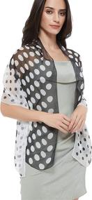 img 3 attached to 🧣 Stylish Long Chiffon Polka Scarfs: Must-Have Women's Accessories