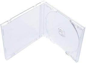 img 4 attached to 📀 Maxtek 10.4 mm Clear CD Jewel Case with Assembled Tray - Standard Single, 50 Pack