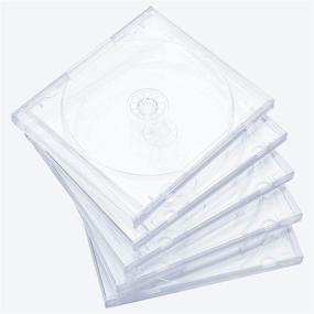 img 2 attached to 📀 Maxtek 10.4 mm Clear CD Jewel Case with Assembled Tray - Standard Single, 50 Pack