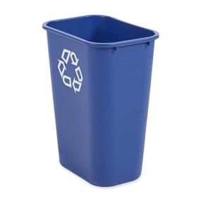 img 1 attached to Rubbermaid Commercial Products 10 Gallon Blue Plastic Resin Deskside Recycling Can with Blue Recycling Symbol