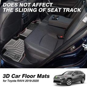 img 3 attached to 🚗 All-Weather Custom Fit Floor Liner for Toyota RAV4 2019-2022 - Compatible with Hybrid and Non-Hybrid Models, Perfect for Protecting Against Powerty