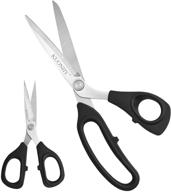 👗 kuoniiy soft handle fabric scissors - multi-purpose sewing dressmaking tailor arts crafts tools - 2 pack (9.5 inch + 5.5 inch) logo