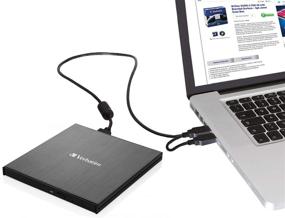 img 2 attached to Verbatim Slimline Blu-Ray DVD CD Writer USB 3.0 - M-Disc Ready | Windows & Mac Compatible | Metallic Black