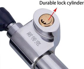 img 1 attached to 🔒 Blueshyhall Universal Pedal Lock - Extendable Double Hook Car Clutch and Brake Anti-Theft Lock