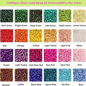 img 3 attached to Pony Beads 6000Pcs Glass Seed Beads For Jewelry Making 4Mm 6/0 Small Beads Waist Beads For DIY Bracelet Necklaces Crafting Jewelry Making Supplies With 5 Pendant Charms (250Pcs Per Color