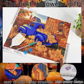 img 2 attached to Diamond Painting Halloween Pumpkin 13 7X17 7