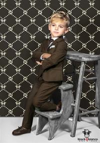img 3 attached to 👕 Enhanced Comfort: Boys' Lightweight Windowpane Clothing in Black Bianco Presentation
