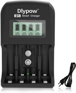 🔋 dlypow aa aaa 9v smart fast charger: lcd display, 4 independent slots, ac power cable - rechargeable battery charger (battery not included) logo