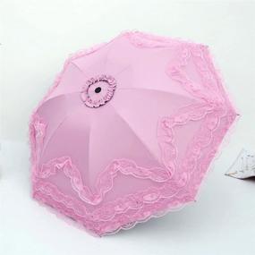 img 3 attached to 👑 Princess Ultraviolet Proof Folding Umbrella Parasol – Rice Umbrellas: Shielding Elegance
