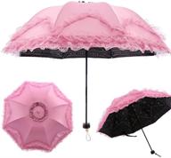 👑 princess ultraviolet proof folding umbrella parasol – rice umbrellas: shielding elegance logo