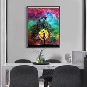img 1 attached to 🌕 Transform Your Walls with Karyees Full Moon Tree DIY Paint by Numbers Kits: Create a Stunning 20x16In Bright Moon Canvas Painting with Acrylic Paints