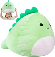 20-inch plush dino pillow toys - cute stuffed dinosaur animal doll soft plushies - ideal gift for boys & girls (green) logo