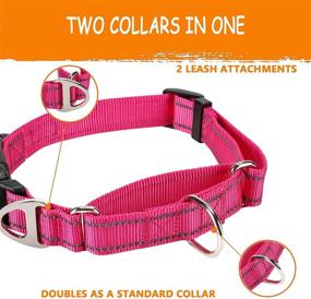 img 2 attached to JuWow Martingale Nylon Safety Training Collar with Reflective Adjustable Buckle - Heavy Duty Slip Collar for Small, Medium, Large Dogs - No-Pull Training Collar for Effective Training