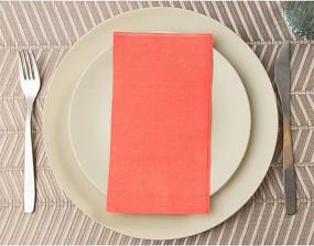 img 2 attached to 📎 Coral Pink Paper Napkins, 120 Pack - 7.5 x 4.25 Inches