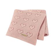 👶 mimixiong 30x40 inches knit cotton baby blankets for newborn - soft toddler swaddling cellular blanket logo