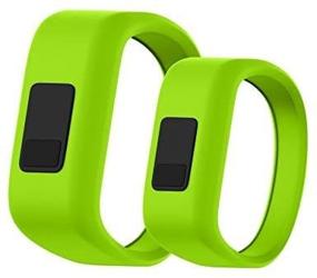 img 3 attached to MyFitBands Band Compatible With Garmin Vivofit JR JR2 Junior Replacement Sports Wristband - Secure Watch Strap Green Small