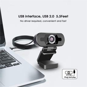 img 2 attached to High Definition USB Camera for PC Laptop - Webcam with Microphone for Video Calling, Conferencing, Streaming, Learning, Skype - Plug and Play - Wide Angle