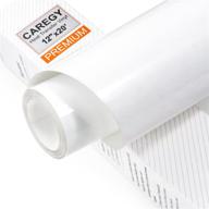 👕 caregy heat transfer vinyl htv iron on vinyl roll - white, size: 12 inches by 20 feet for t-shirts logo