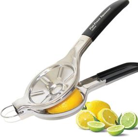 img 3 attached to 🍋 EcoJeannie® Jumbo Stainless Steel Lemon Squeezer - Patent Pending, Flat Press Design, Never Rust, Never Break - Ultimate Manual Juicer (LS0003S)