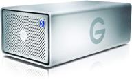 🔒 g-technology 20tb g-raid - thunderbolt 3, usb-c (usb 3.1 gen 2), hdmi - removable dual drive storage - silver (0g05763-1) logo
