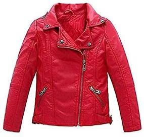 img 1 attached to 🏍️ Meeyou Children's Motorcycle Leather Jacket: Stylish Boys' Clothing and Jackets & Coats