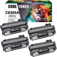 🖨️ cool toner compatible hp 05a toner cartridge replacement - ideal for p2035, p2035n, p2055dn - black, 4-pack logo