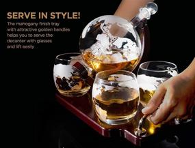 img 1 attached to 🥃 Antique Whiskey Decanter Set - Dispenser Glasses for Food Service Equipment & Supplies