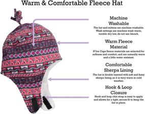 img 3 attached to 🧥 Cozy and Stylish: NIce Caps Printed Sherpa Fuchsia Girls' Accessories for a Fashionable Winter