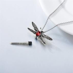 img 2 attached to 🦋 Sterling Silver Dragonfly Urn Necklace: A Beautiful Memorial Keepsake with Filling Tool