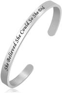 💎 chic and durable: lovelycharms stainless steel cuff bangle bracelet for women and girls logo