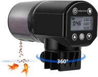 🐠 moisture-proof electric fish feeder - barkmew auto fish feeder for aquarium or fish tank, vacation fish food dispenser with timer, 200ml capacity - black logo