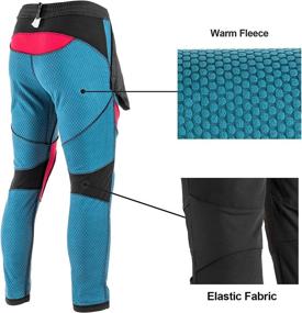 img 1 attached to 🚴 ROCKBROS Men's Windproof Thermal Cycling Pants – Warm Ergonomics, Black