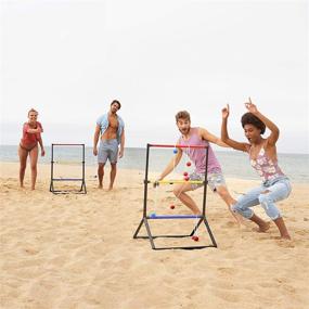 img 1 attached to 🏌️ Franklin Sports Golf Toss Set - Ladder Ball Game with Weighted Base and 6 Bolas, Includes 2 Ladder Ball Targets, One Size (53100)