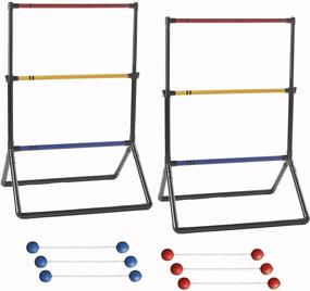 img 4 attached to 🏌️ Franklin Sports Golf Toss Set - Ladder Ball Game with Weighted Base and 6 Bolas, Includes 2 Ladder Ball Targets, One Size (53100)