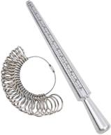 📏 niupika ring sizer measuring tool: easy-use metal mandrel gauge & us size 1-13 sizing set for jewelry making - 27 piece kit logo