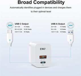 img 2 attached to 🔌 20W Dual Port USB C Charger with Foldable Plug - Fast Wall Charger for iPhone 13/12/12 Mini/12 Pro Max/11/Pro Max/XS/XR/X, iPad, AirPods, Samsung, Pixel - Portable Travel Power Adapter