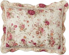 img 3 attached to 🌹 Full/Queen Quilt Set - Greenland Home Antique Rose: Enhance Your Décor with an Antique Rose Inspired Design