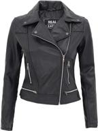 👩 stylish womens black leather jacket - authentic lambskin chocolate brown leather jackets for women logo