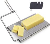 🧀 multipurpose stainless steel cheese slicer board - 4" blade, 5"x8" with accurate size scale for cutting cheese, butter, vegetables, sausage, herbs & more (no wire) логотип