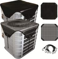🌬️ upgrade - set of 2 central air conditioner covers for outside units 36 x 36 - premium universal mesh and winter waterproof outdoor ac defender (36" x 36") logo