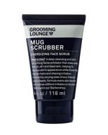 🧴 grooming lounge mug scrubber: energizing face scrub for men, facial exfoliator, daily deep clean cleanser - paraben-free, 4 oz. logo