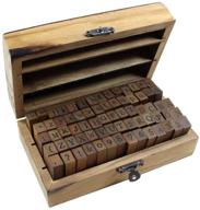 🔠 vintage diy craft alphabet stamps set by kmike - 70pcs wood rubber stamp for letter, number, and symbol, perfect for card making logo